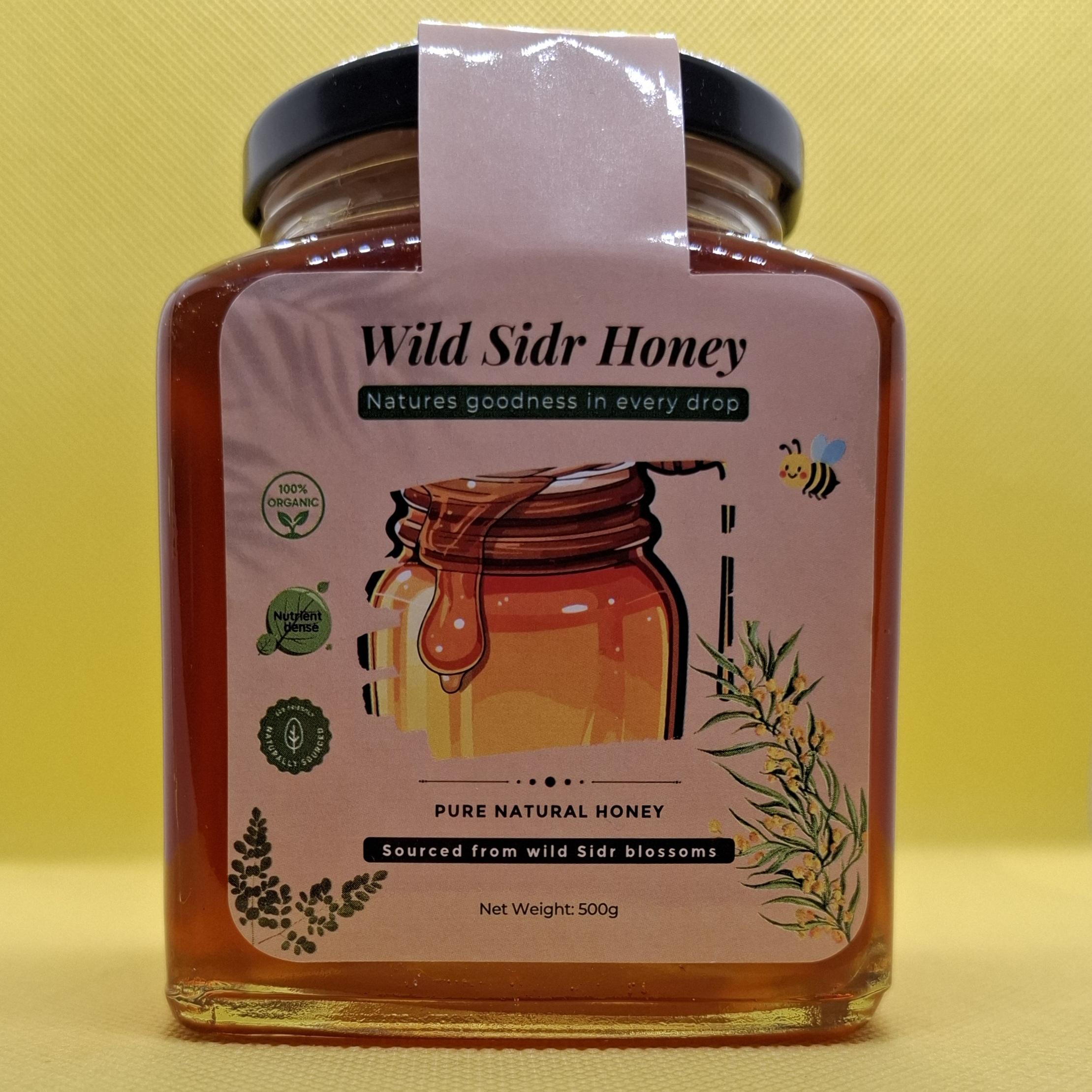 Jar of FPL FARMS LLP Wild Sidr Honey, raw and natural
