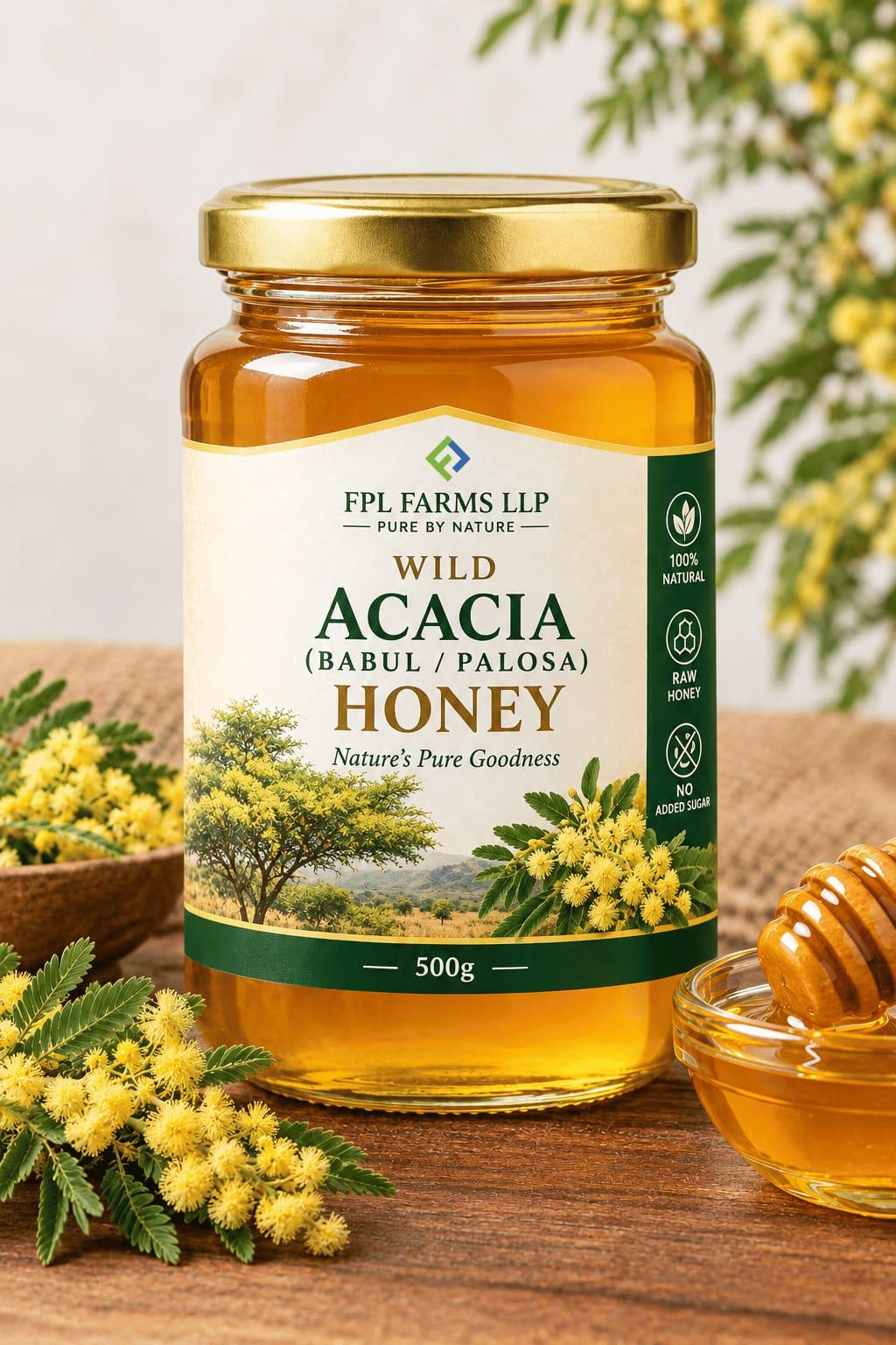 Wild Acacia Honey, 500gm jar